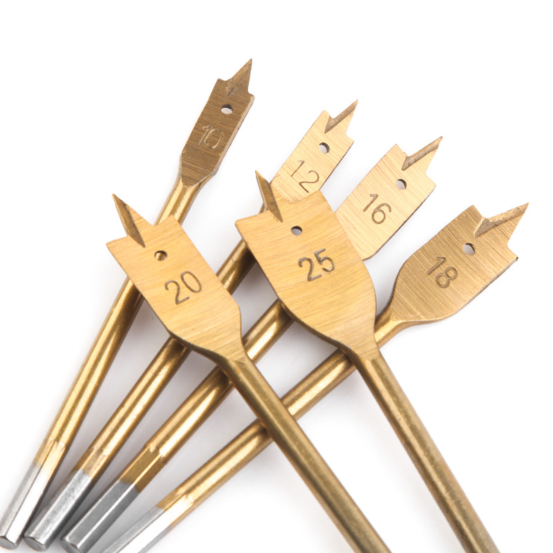 6pc woodworking flat drill 10-25mm wood drawer hole opener three-tip flat drill reaming flat hole opener set