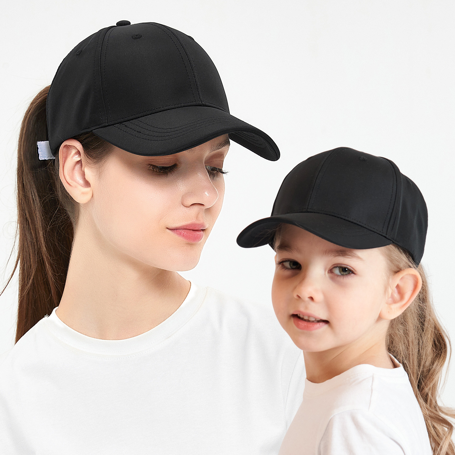 Уличная бейсболка Parent-Child 2023 Новая женская детская шляпа Спортивная Кепка Шляпа с конским хвостом в европейском и американском стиле