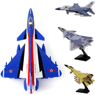 Cross-border Aviation aircraft model alloy fighter sound and light pull back military metal model scenic spot exhibition gift