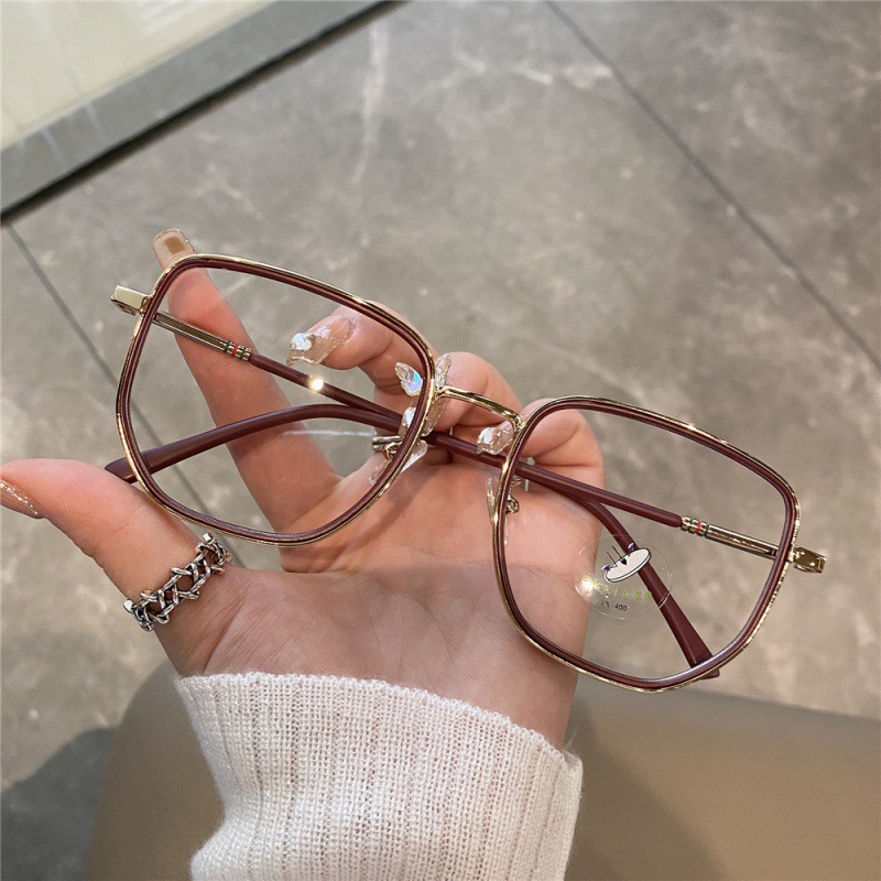 20213 Little Red Riding Book Same Anti-blue Glasses for Men and Women Korean Chao Plain Plain Frame Round Face Slimming