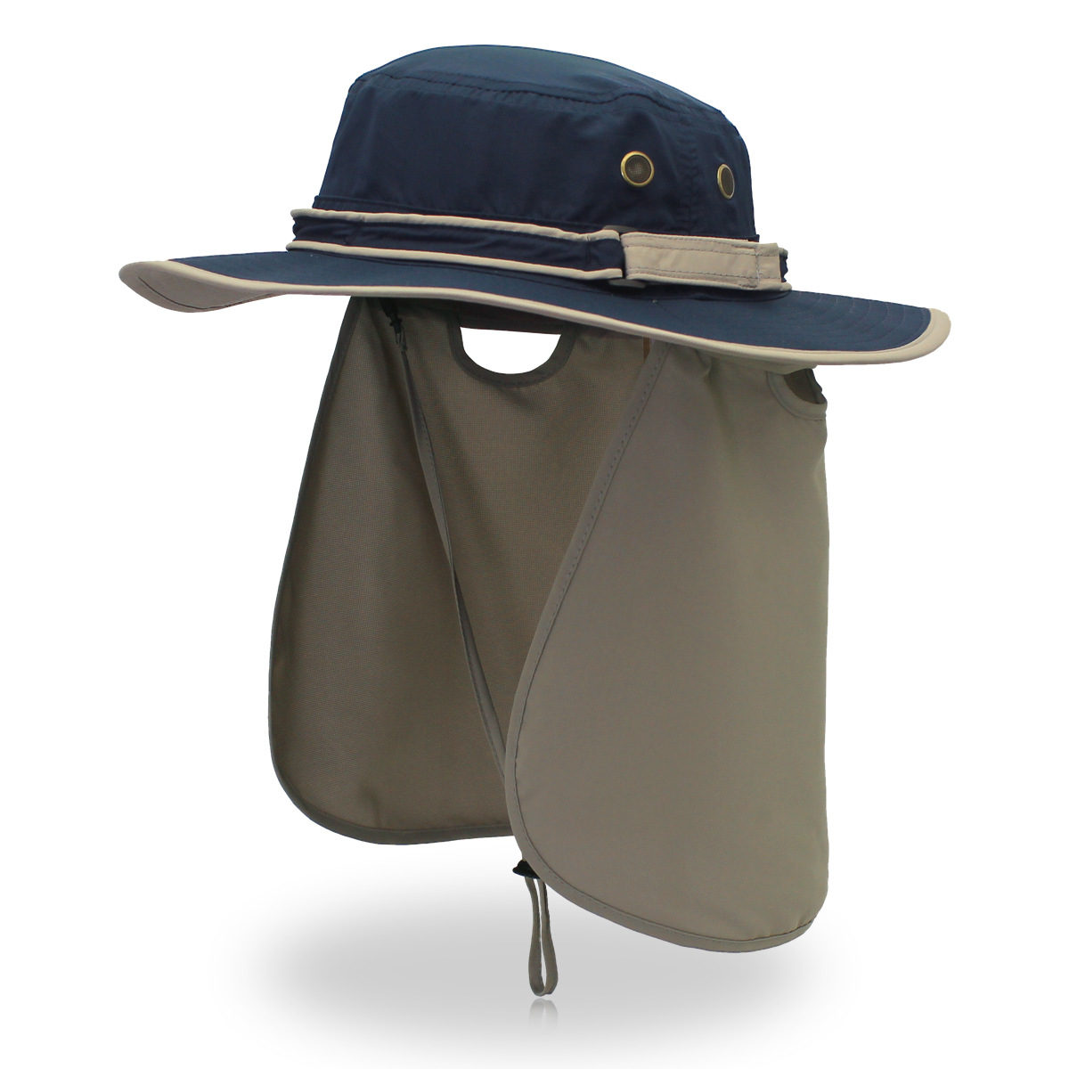 Sunscreen UPF50 Comfortable Neck Protector Hat Spring and Summer New Outdoor Sports Sun Hat Shawl Storage Hat Men