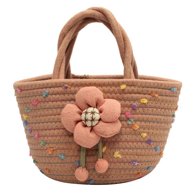 Cross-border Entity Wholesale Bag New Women's 2022 Summer Portable Women's Bag Niche Design Casual Woven Bag Cotton Rope