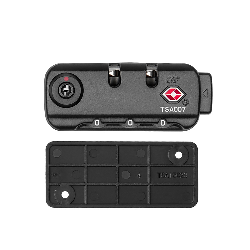 Customs lock spot luggage combination lock TSA15023 Customs lock wholesale TSA007 customs fixed lock Black