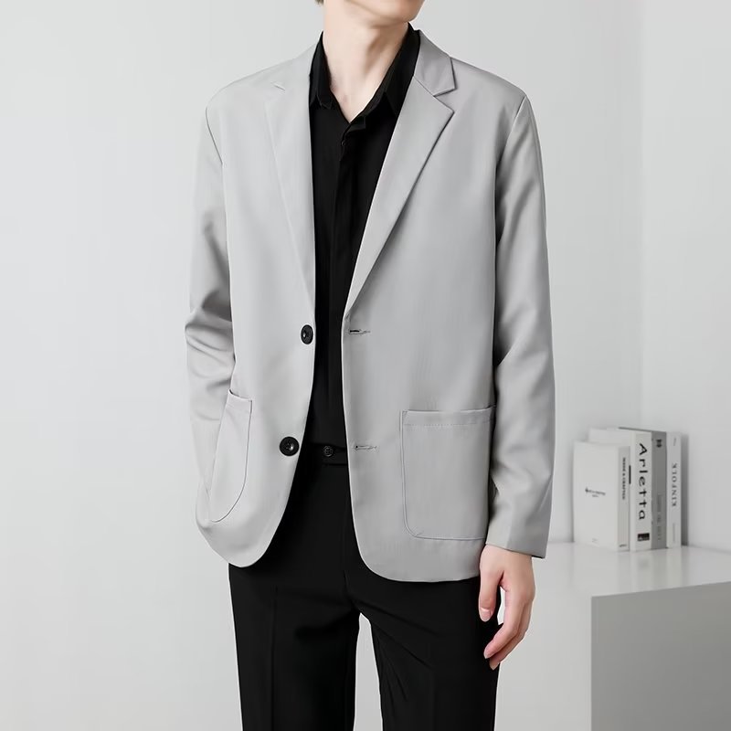 Small blazer for men in autumn, boys, Korean style, trendy business, versatile Hong Kong style, spring and autumn, handsome casual blazer