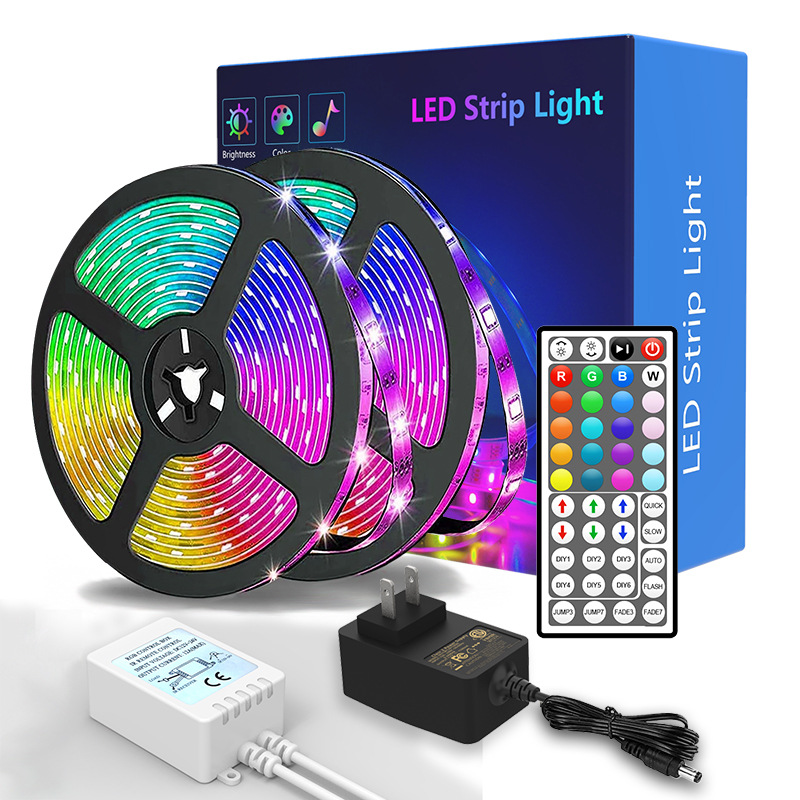 led strip set self-adhesive 5050 colorful rgb infrared remote control color changing atmosphere flexible low voltage 12V light bar