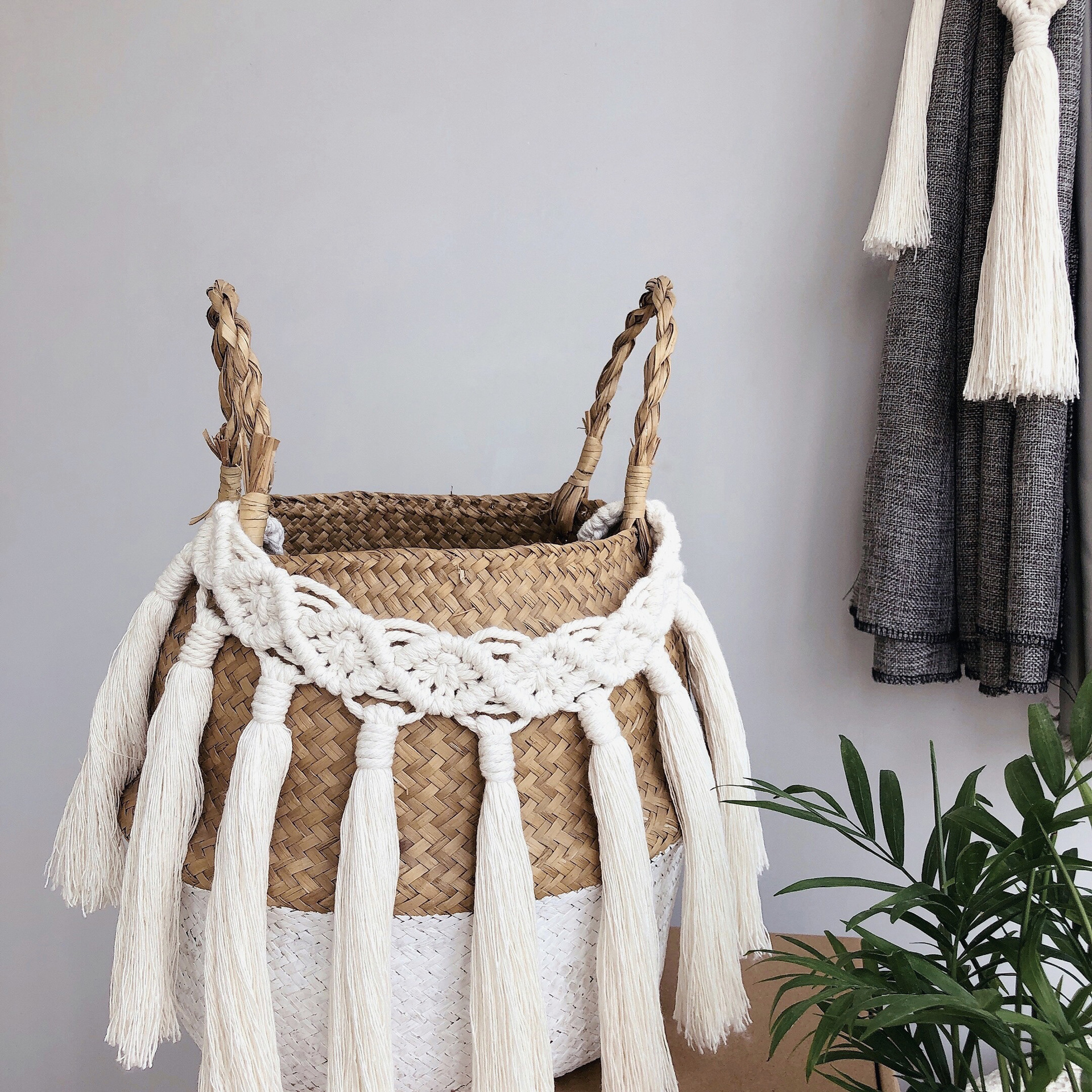 ins Decorative Bohemian Curtain Rope Tie Curtain Bandage Curtain Strap Rope Curtain Back Lace