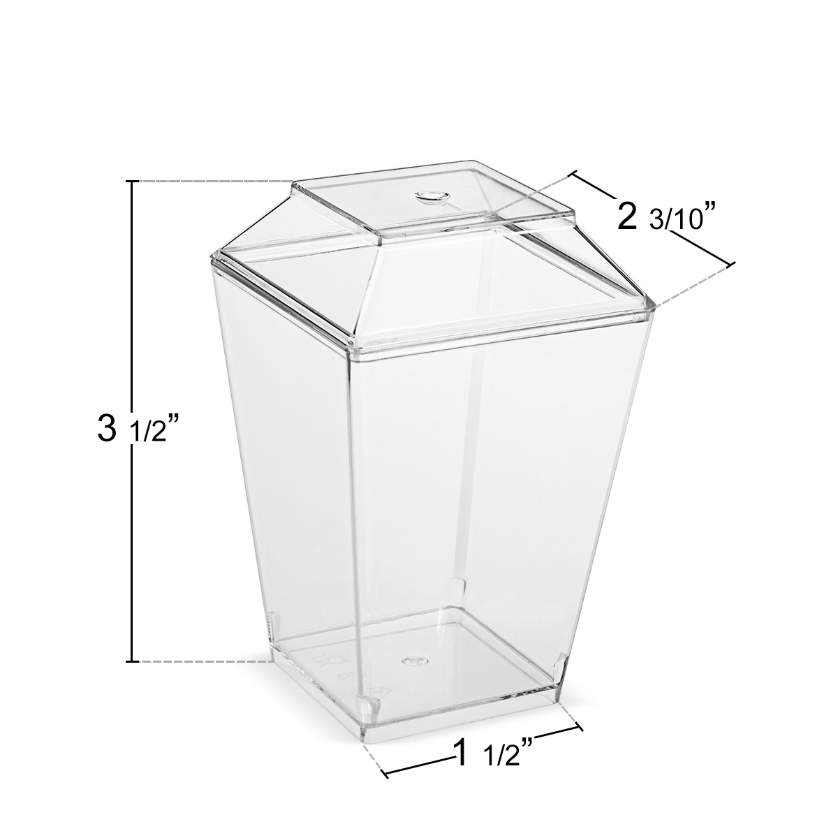 PS Plastic Transparent 5oz150ml Square Dessert Cup with Cover and Spoon Mousse Cup Pudding Cup Cross-border Amazon