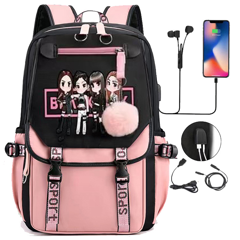 Women's group Jin Zhixiu Jin Jenny Pu Caiying schoolbag thickened youth bag backpack large capacity usb computer bag