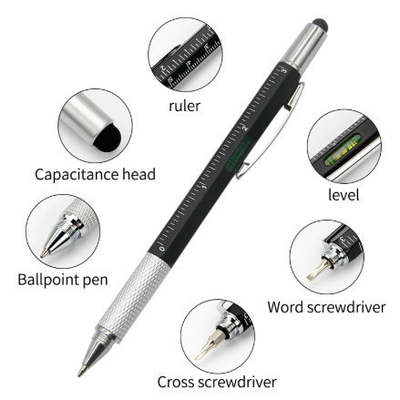 Thread pen Practical Level Functional Screwdriver Ballpoint Pen Multi-functional Screwdriver Multi-functional Level Ballpoint Pen