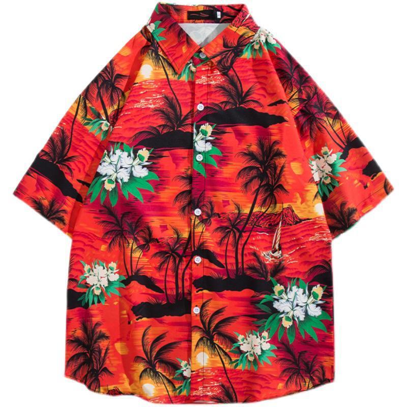 Klein Blue Short-sleeved Shirt Men's Loose Half-sleeved Summer Ins Trendy High-end Design Sense Niche Fucky Handsome Shirt 12