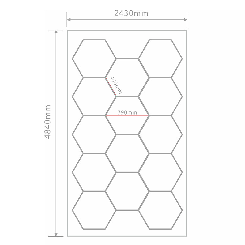 Car wash room honeycomb lights car beauty shop maintenance station lights dust-free workshop film led lights Jiugongge lights