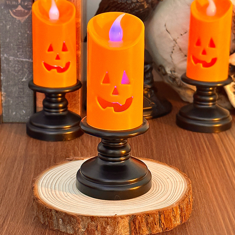 Halloween Candlestick candle light-orange