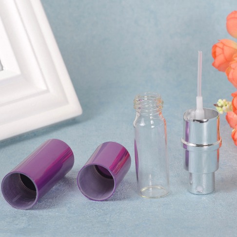 10ml Perfume Bottle Metal Aluminum Spray Empty Bottle Cosmetic Bottles Glass Perfume Bottle for Health Products