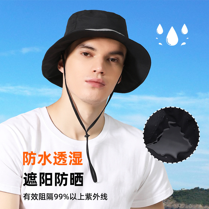 New Hat Men's Quick-drying Sunscreen Fisherman Hat Outdoor Waterproof and Rainproof Integrated Storage Sun Hat Cross-border Spring and Summer