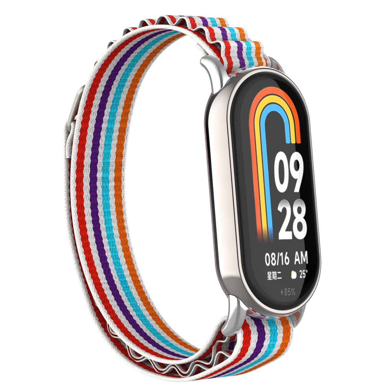 For Xiaomi bracelet 8/9 strap mi band8 alpine nylon metal head grain loop casual replacement wristband