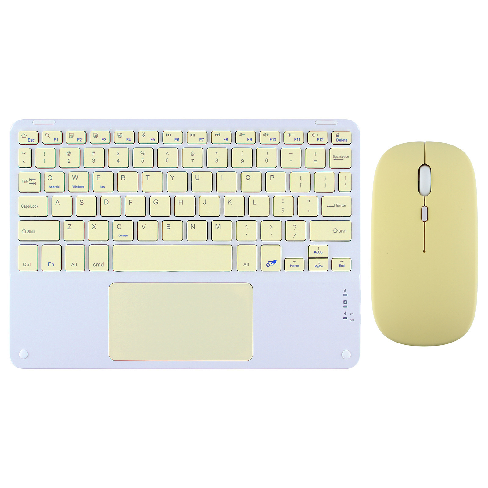 Popular for ipad10 mobile phone tablet universal touch side Bluetooth keyboard wonderful control magnetic suction Wireless Keyboard Mouse