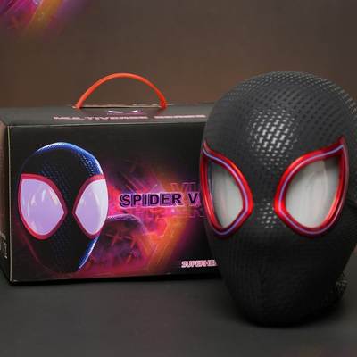 Cross-border Amazon miles Spider-Man Hood electric eye movable vertical universe blink mask mask