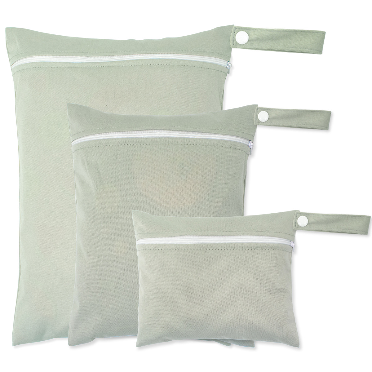 Cross-Border single zipper single pocket waterproof storage bag wet and dry baby washable diaper bag factory wholesale