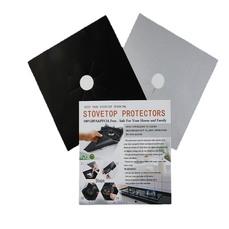 Amazon Cross-border Teflon Gas Stove Mat Furnace Surface Protection Cleaning Mat Anti-oil Pollution High Temperature Anti-stick Mat