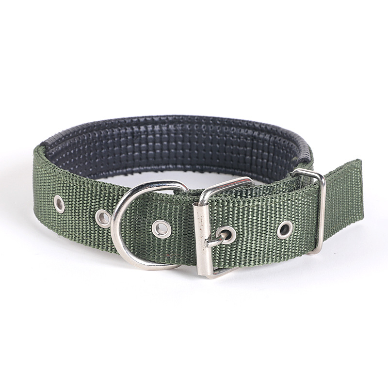 Factory direct dog nylon collar dog collar solid color dog collar collar collar collar traction pet supplies wholesale