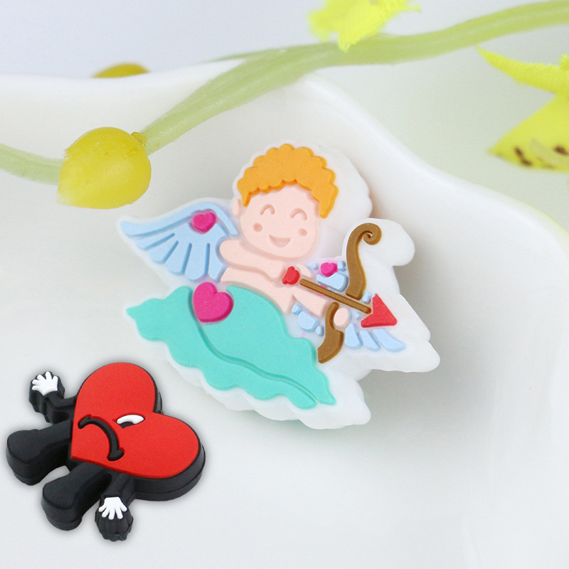 Creative Valentine's Day series teether beads food grade silicone infant molar soothing jewelry DIY beaded