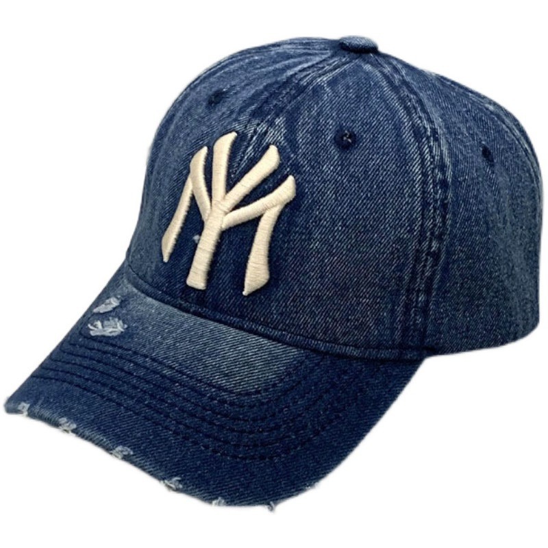 Korean fashion brand hat men's Denim baseball cap new soft top peaked cap women's all-match casual face-looking small sun hat