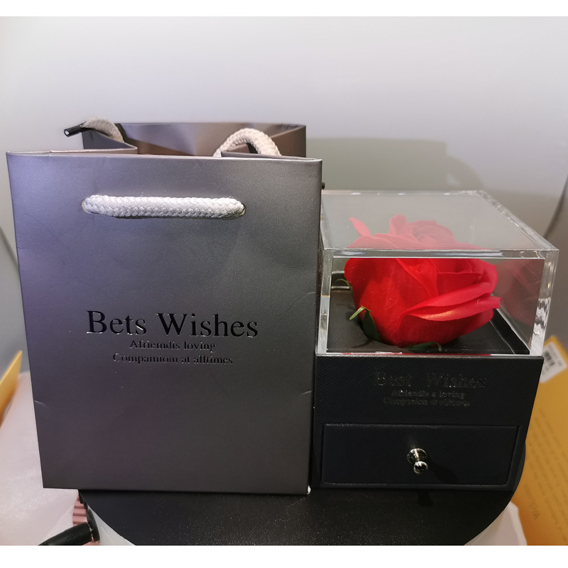 Packing box ring box necklace box bracelet box immortal flower box factory direct supply
