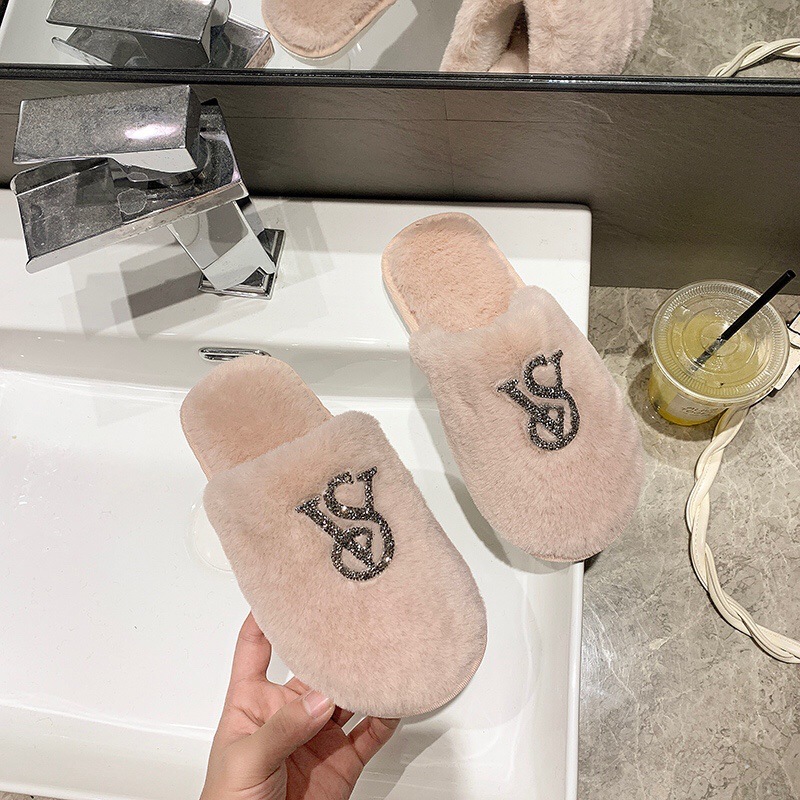 New Autumn and Winter Warm Cotton Slippers Indoor Floor Thick Sole Couple Home Shoes Home Soft Sole Anti-Mao Slippers for Women