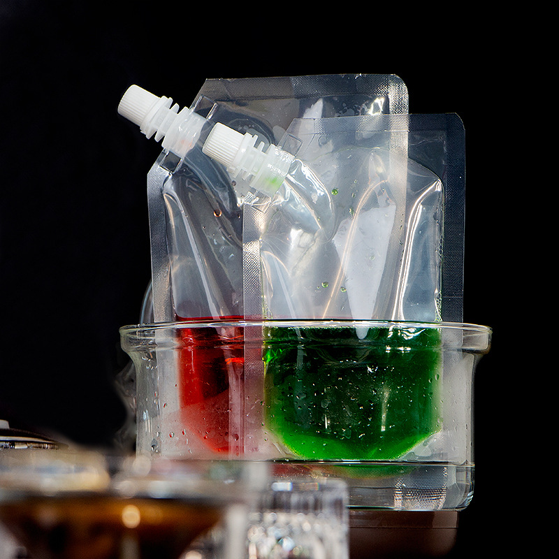 Oblique beer beverage suction nozzle bag plum soup bag Chinese medicine can be heated and sealed sub-bag soybean milk packing bag