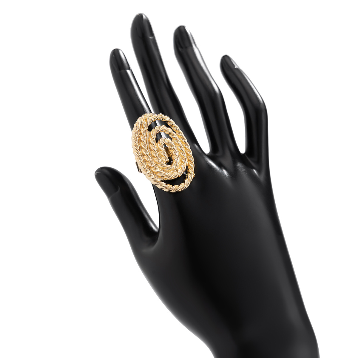 Europa e Stati Uniti transfrontaliero ins esagerato metallo vento piega perla anello personalità dolce fresco linea anello aperto anello_voghion.com