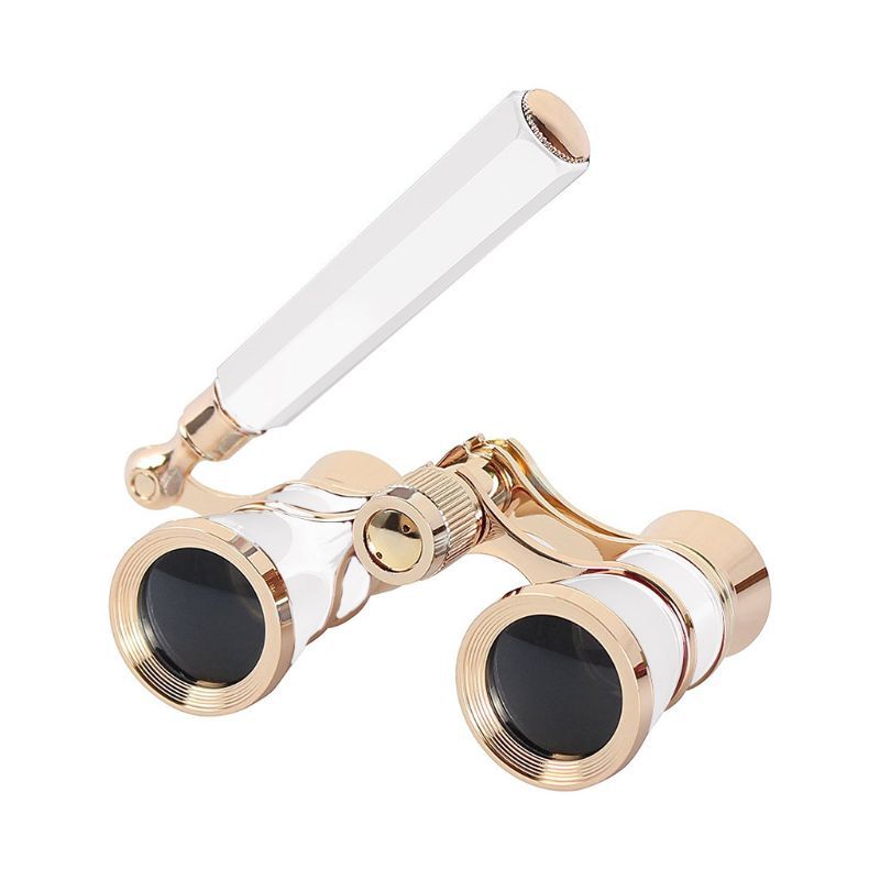 Factory wholesale 3x 25 drama telescope with handle ladies metal telescope to watch the game binoculars