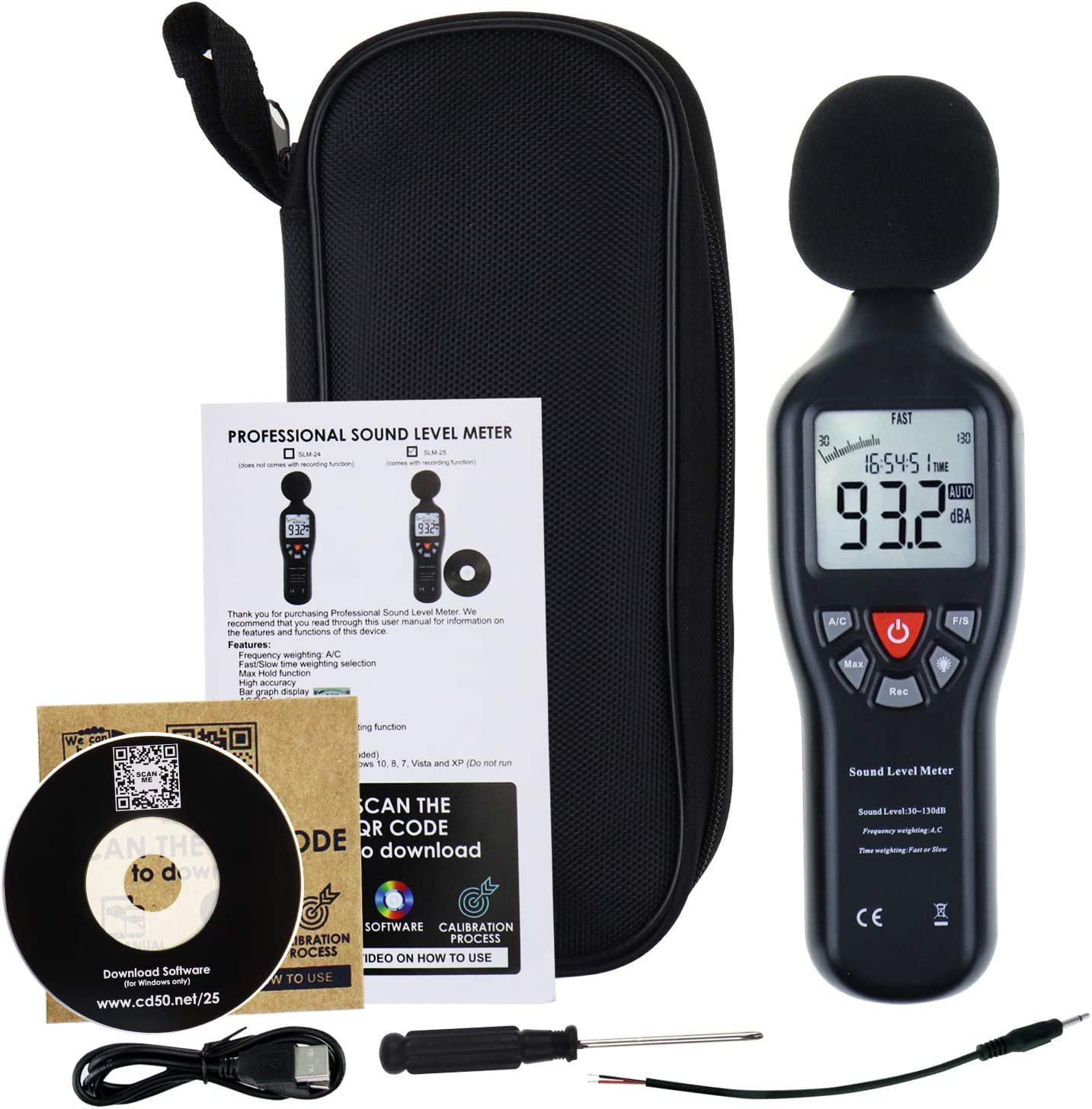 Foreign trade wholesale high precision noise sensor decibel meter, noise meter noise meter, noise recorder