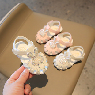 A generation of 2022 summer cartoon children's sandals Baotou girls baby toddler shoes sandals soft bottom baby shoes