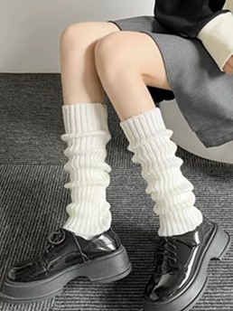 Lolita knitted pile socks Japanese lengthened jk calf socks modified leg socks leg cover slimming leg cover