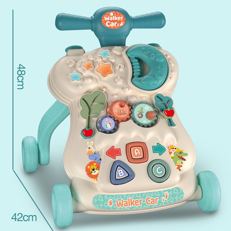 Baby early education toy Walker anti-o-leg baby walker 0-18 months with music adjustable speed cart