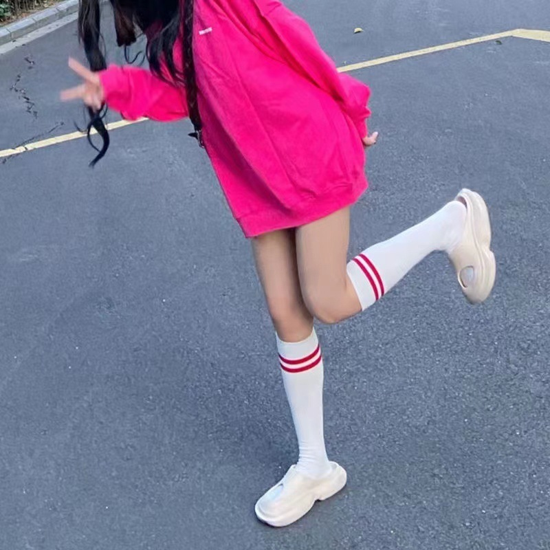 春夏のふくらはぎの靴下のストライプと膝の靴下の長い膝の靴下の子供の韓国版insの女性の長い筒の日本の学院の風の運動|undefined