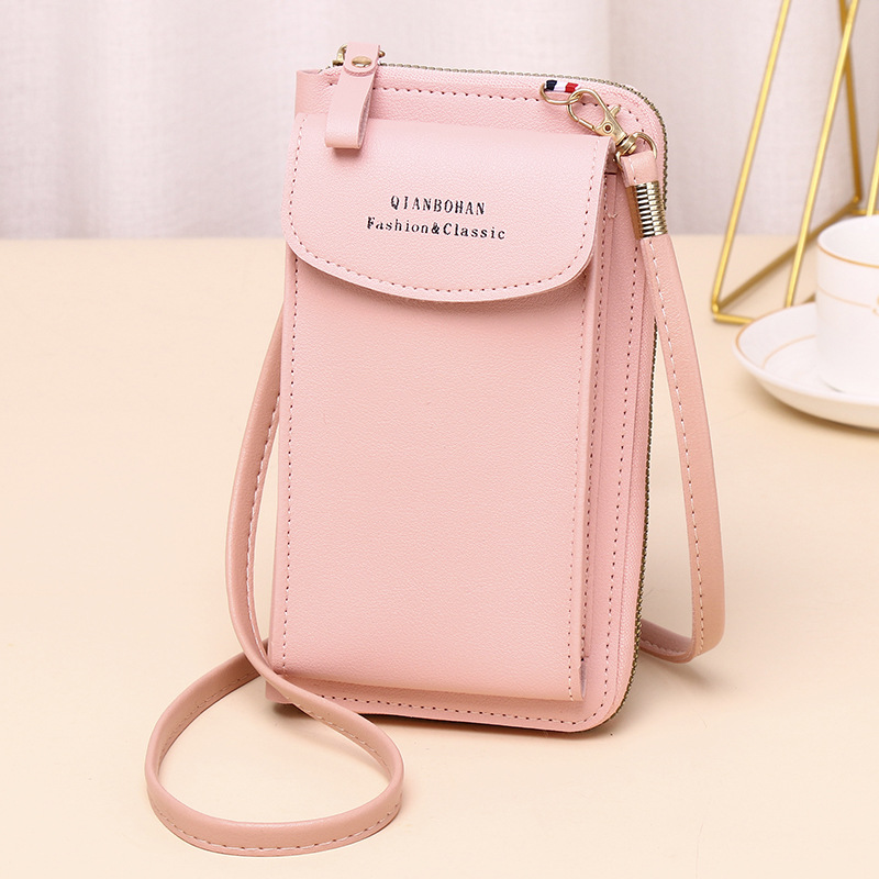 2023 new ladies slung mobile phone bag wholesale large capacity multi-functional solid color fashion simple shoulder bag