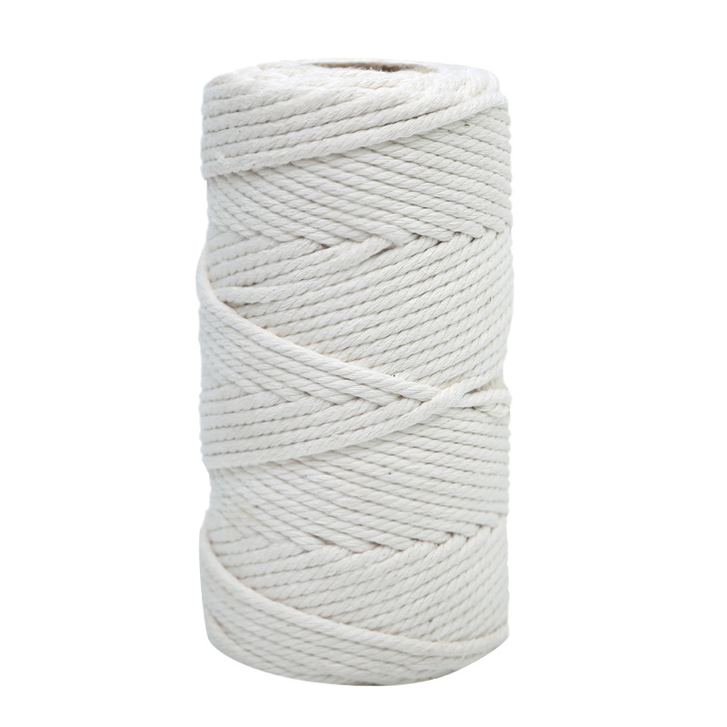 Woven cotton rope pure cotton rope 1mm-12mm handmade DIY tapestry rope binding decorative tag rope rice dumplings rope white rope