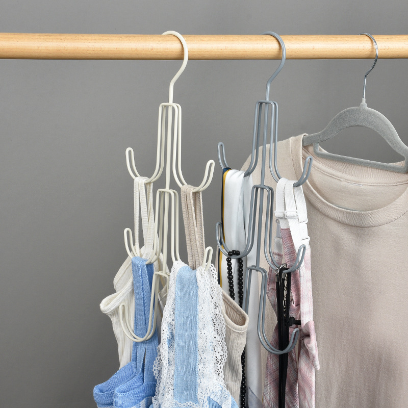 Multifunctional Wrought Iron Bag Hanger Belt Silk Scarf Hook Space-saving Household Cloakroom Storage Scarf Belt Rack