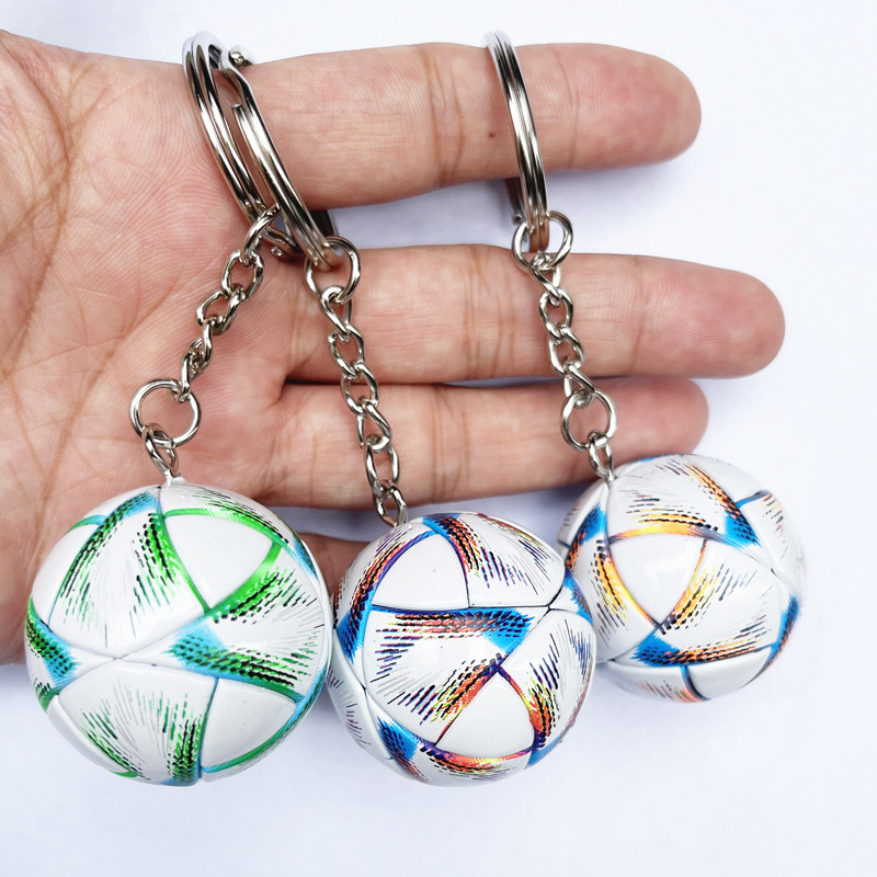 2022 Qatar World Cup Women's Football Souvenir Fans Surrounding Mascot Keychain Football Memorial