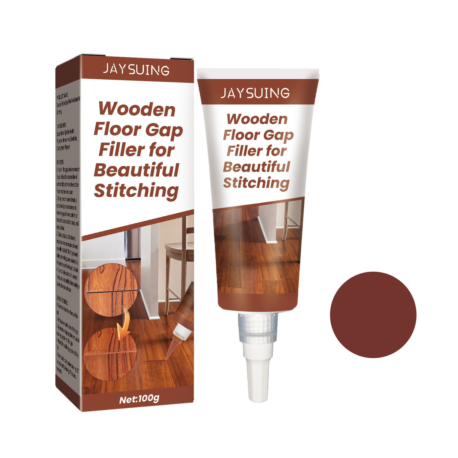 Jaysuing wood floor sealant solid wood wooden furniture floor scratch repair waxing filling sealant
