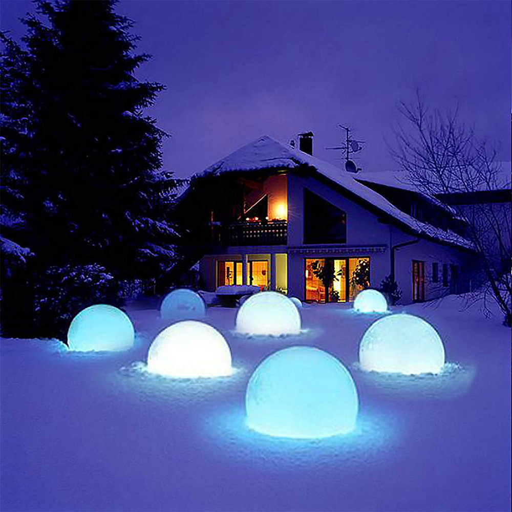 Inflatable luminous ball wholesale Christmas ball pvc remote control LED flash beach balloon children Christmas Day Ball light ball