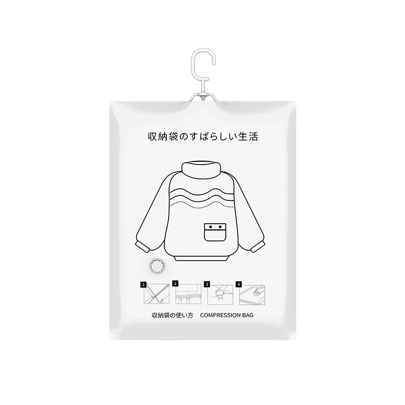 Hanging Storage Compression Bag Transparent Wardrobe Down Jacket Coat Dust-proof Finishing Clothes Dust-proof Cover Large Air-extraction Bag