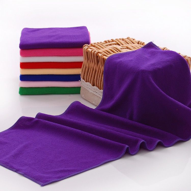 Microfiber towel Nano car towel barber shop towel wholesale absorbent lint kitchen cloth square towel thin