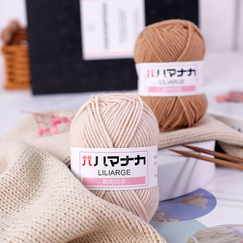 Yimian four-strand milk cotton 4-strand doll thread Korean cotton medium thick baby children's wool crochet hand knitting thread wholesale