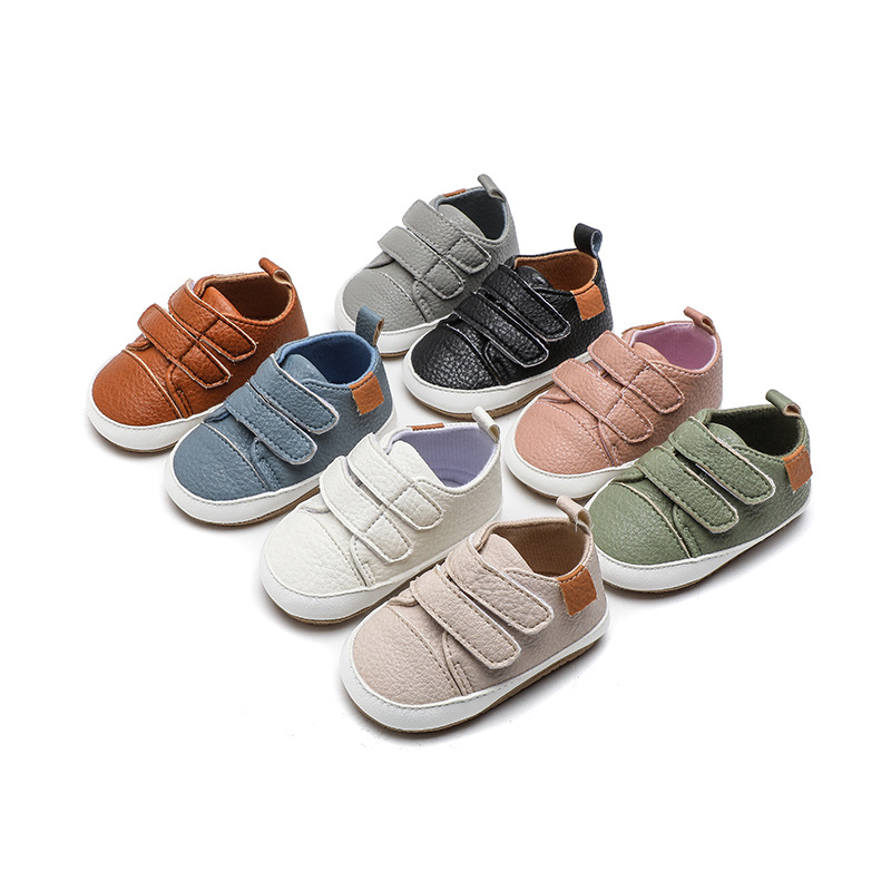 New Baby Shoes 0-1 Year Old Double Lap Casual All-match Sneakers Toddler Shoes
