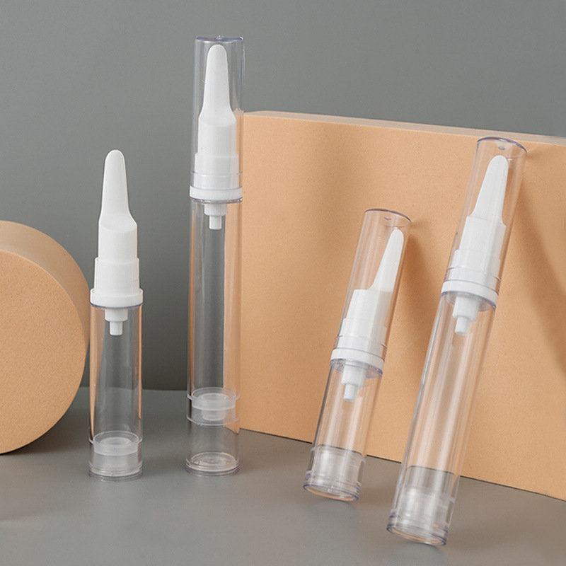 Factory supply 5ml10ml15ml transparent eye cream vacuum bottle Portable Press travel sub-bottling small sample bottle