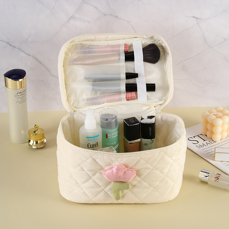 Cosmetic Bag Instagram Style Niche 2022 New High-grade Large Capacity Women's Portable Toiletry Storage Box Bag Case