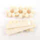 Button style three flowers-beige