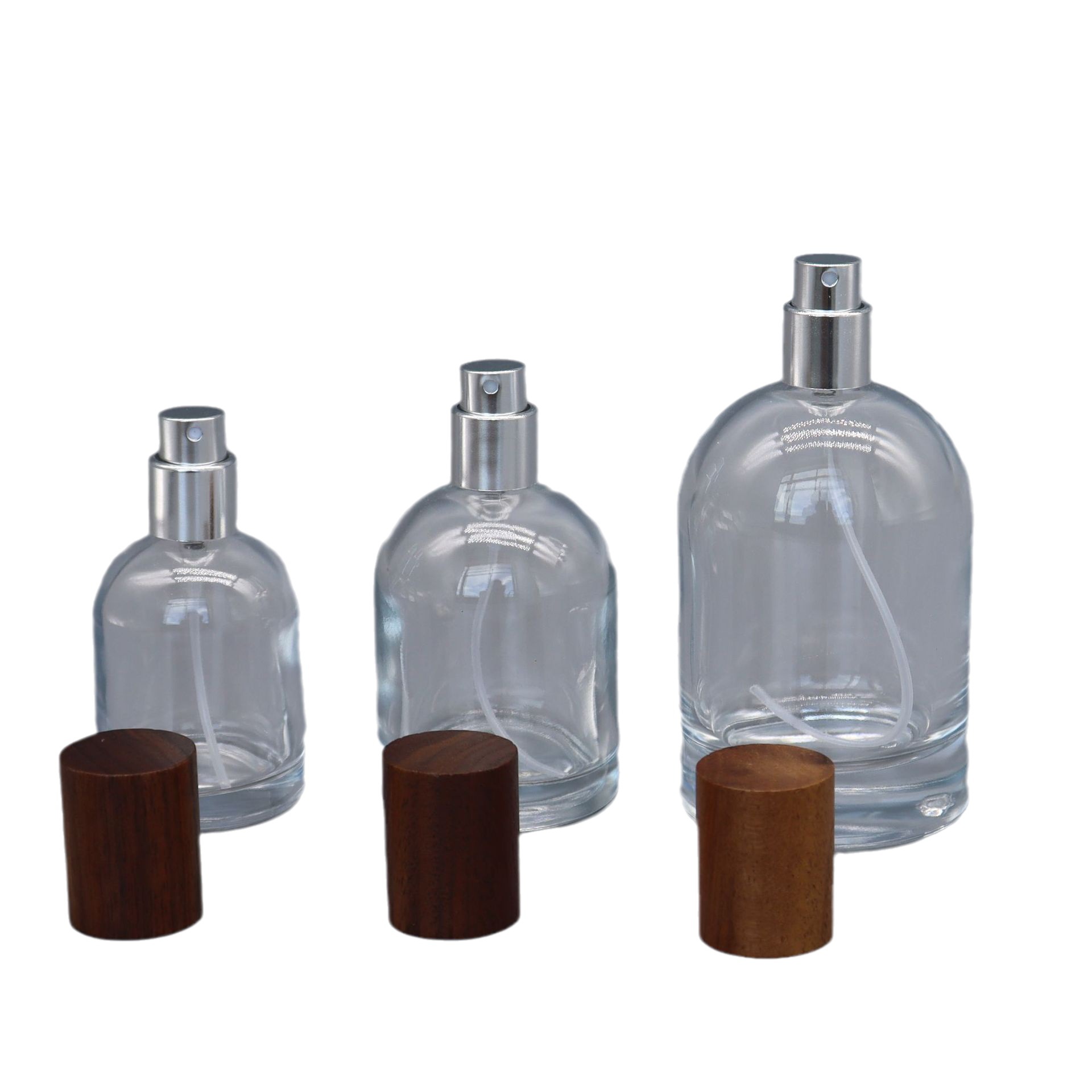 30ml50ml100ml штык 15 мм деревянная крышка флакон духов Портативный Духи суб розлива косметический спрей бутылки
